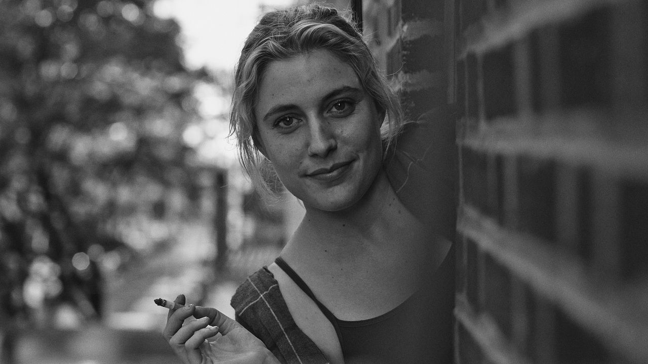 The Most Important Movie In The World: Frances Ha "Greta Gerwig leaning out a window, smiling"